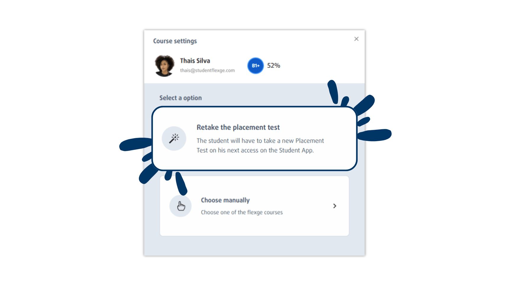 Como disponibilizar novo Placement Test para o aluno?